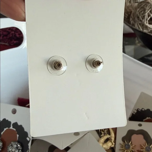 Gold and Black Lion Medallion Earrings - Picture 3 of 3